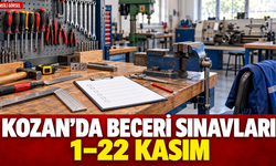 Kozan’da kalfalık ve ustalık beceri sınavları 1–22 Kasım takviminde