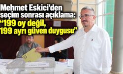 Eskici’den seçim sonrası açıklama: “199 oy değil, 199 ayrı güven duygusu”