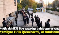 Muğla dahil 33 ilde yasa dışı bahis operasyonu! 7,1 milyar TL'lik işlem hacmi, 78 tutuklama