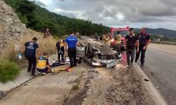Otomobil takla Atarak ters döndü, sürücü yaralandı