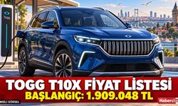 Togg T10X ne kadar? Resmi listede başlangıç fiyatı 1.909.048 TL