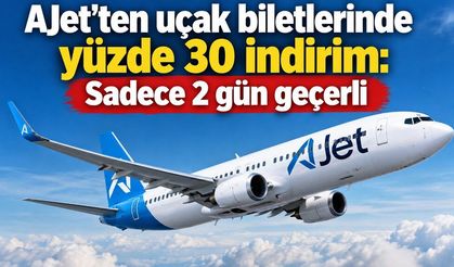 AJet’ten uçak biletlerinde yüzde 30 indirim