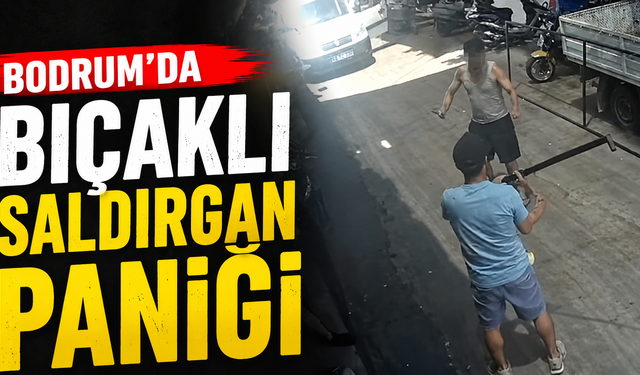 Bodrum'da bıçaklı saldırgan paniği