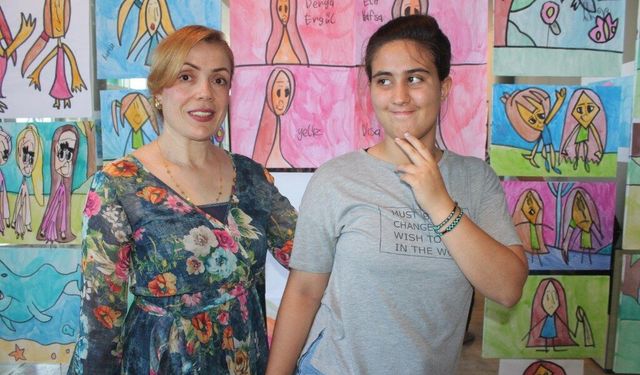 “Renklerle Konuşan Kız” resim sergisi açıldı