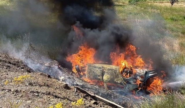 Takla atan otomobil alev aldı: 5 yaralı