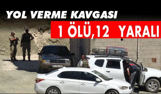 Yol verme  kavgası: 1 ölü, 12 yaralı