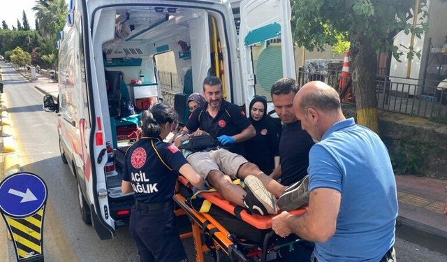 Kamyonetin çarptığı yaya yaralandı