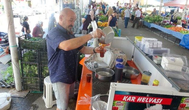 Muğla'da kavurucu sıcakların ilacı: Kar helvası