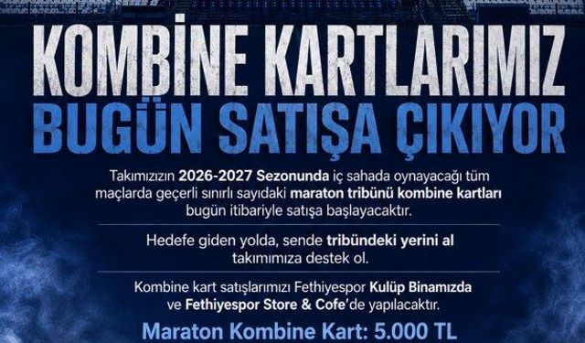Fethiyespor'da kombine kartları satışa çıktı