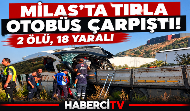 Milas'ta kaza 2 ölü, 18 yaralı