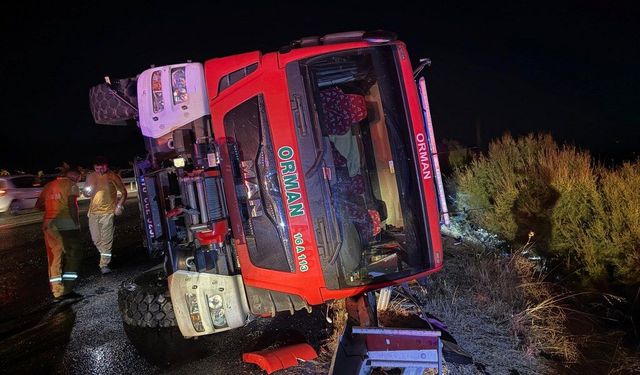 Muğla'daki yangından dönen arazöz devrildi: 5 orman işçisi yaralandı