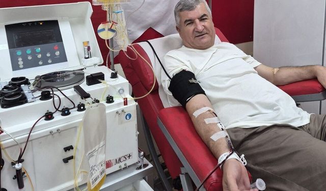 Öğretmen ve gezi yazarı Salim Yılmaz 63. kez kan bağışında bulundu