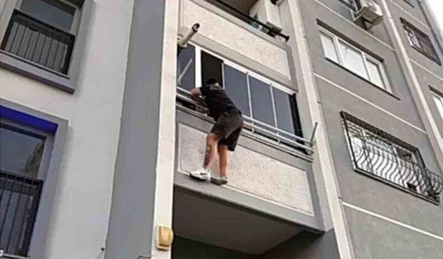Zehir taciri balkondan sarkarken yakayı ele verdi
