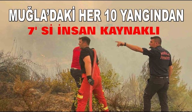 Muğla’daki her 10 yangından 7’si insan kaynaklı
