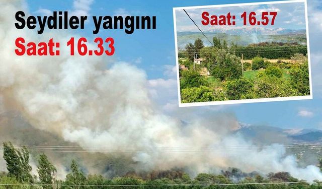 24 dakikada yangın etkisiz hale getirildi