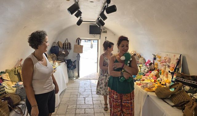 Datça'da "Kadın Eli" projesi kapsamında el sanatları sergisi açıldı