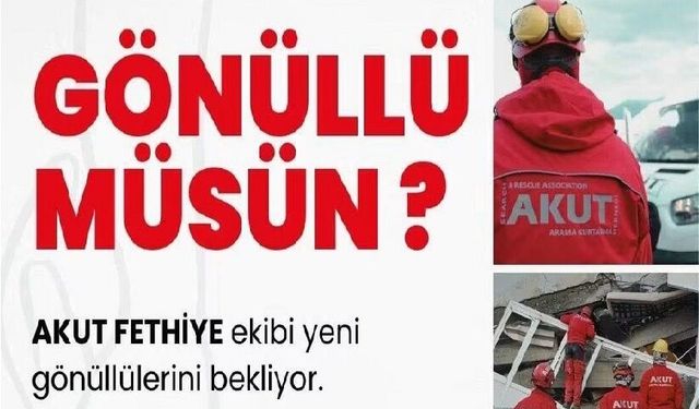AKUT Fethiye yeni gönüllülerini arıyor
