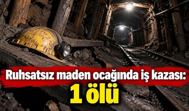 Ruhsatsız maden ocağında iş kazası: 1 ölü