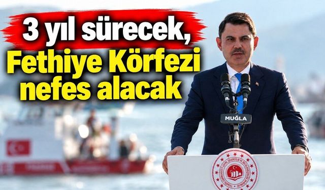 3 yıl sürecek, Fethiye Körfezi nefes alacak