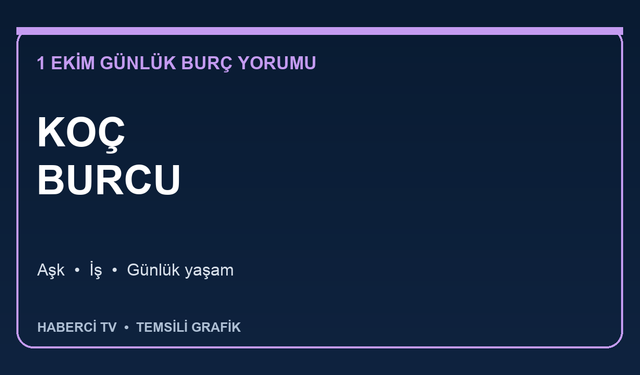 1 Ekim 2026 Koç burcu yorumu: Aşk, iş ve günlük yaşam