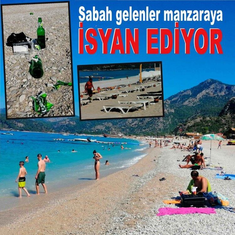 Plaja çöp bırakanlara tepki yağıyor
