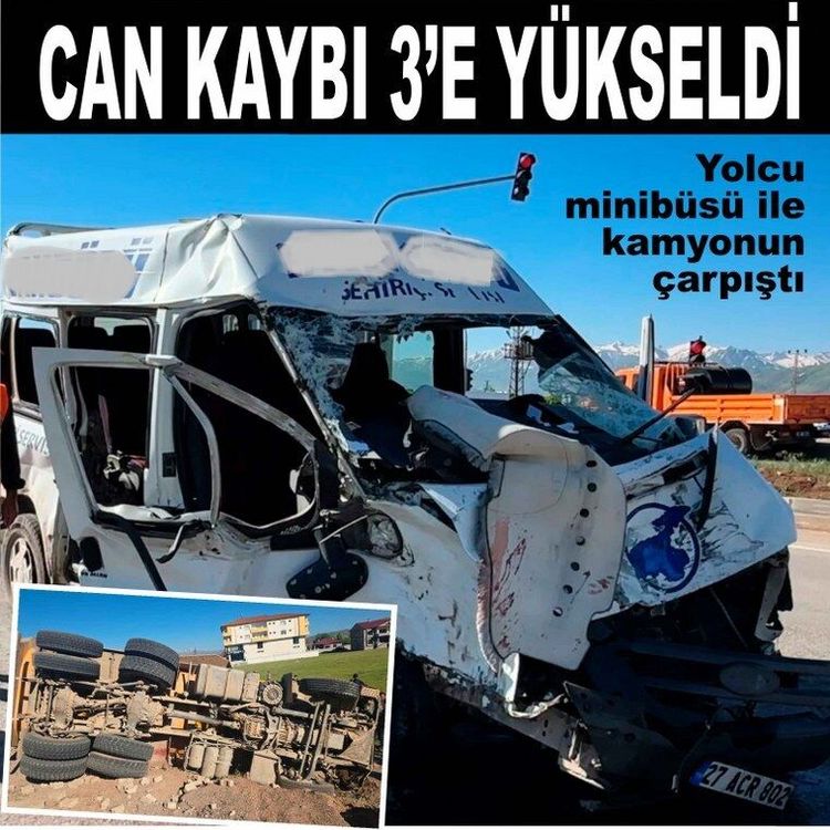 Yolcu minibüsü ile kamyonun çarpıştı: 3 ölü, 2 yaralı