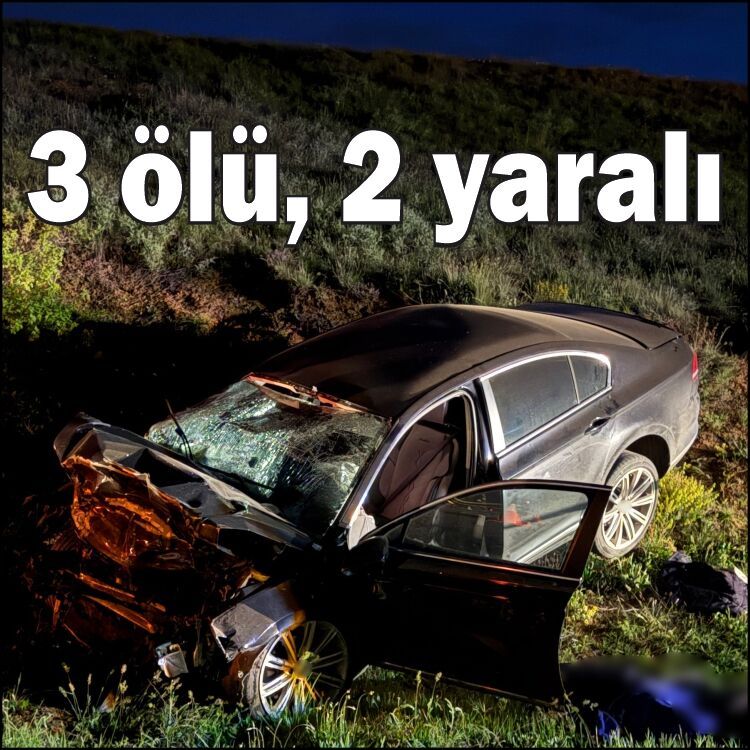 İki araç kafa kafaya çarpıştı 3 ölü, 2 yaralı