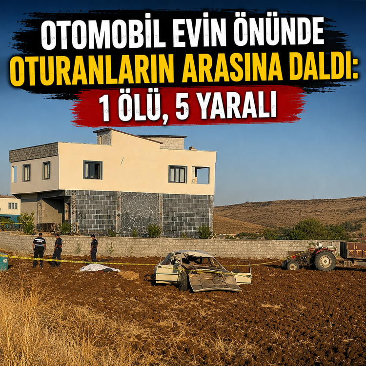 Otomobil evin önünde oturanların arasına daldı: 1 ölü, 5 yaralı
