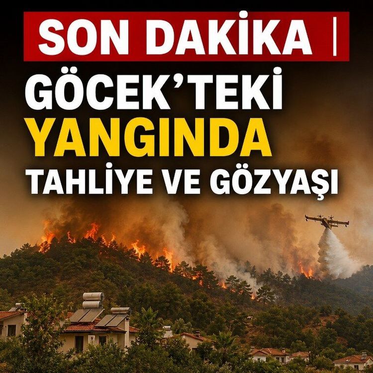 Göcek’teki yangında tahliye ve gözyaşı