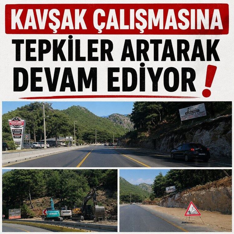 Kavşak çalışmasına tepkileri artarak devam ediyor