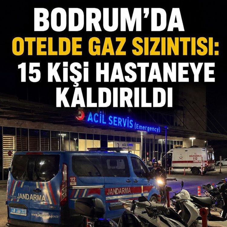 Bodrum’da otelde gaz sızıntısı: 15 kişi hastaneye kaldırıldı