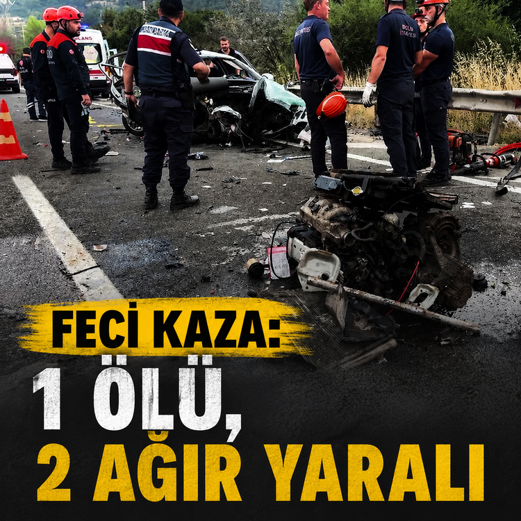 D-100'de feci kaza: 1 ölü, 2 ağır yaralı