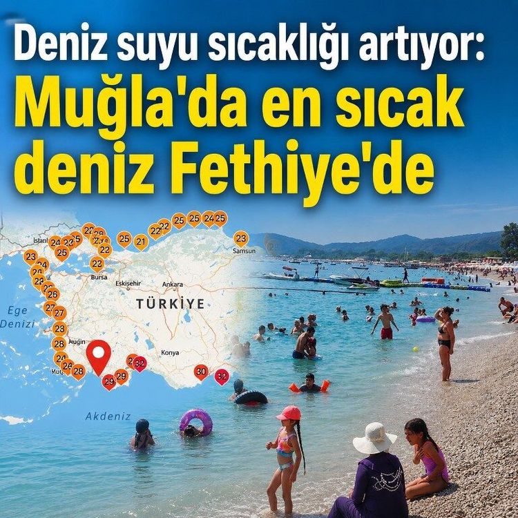 Deniz suyu sıcaklığı artıyor: Muğla'da en sıcak deniz Fethiye'de