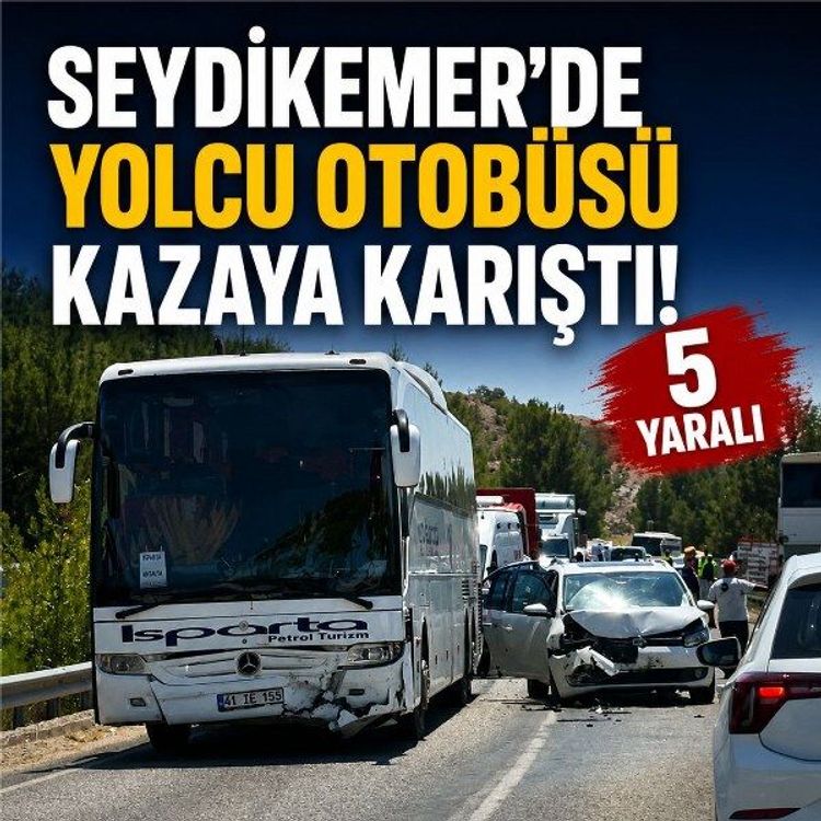 Seydikemer’de yolcu otobüsü ile ticari araç çarpıştı: 5 yaralı