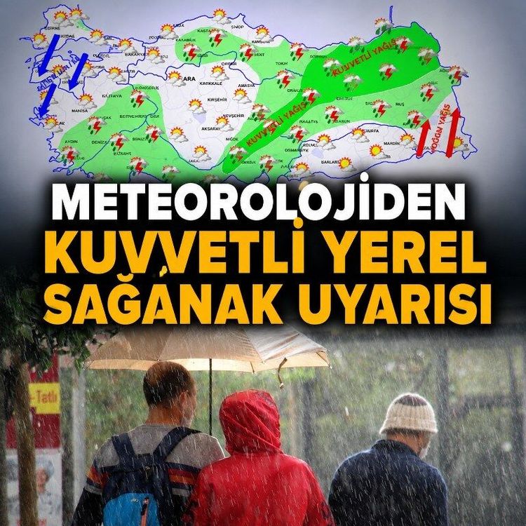 Meteorolojiden kuvvetli yerel sağanak uyarısı