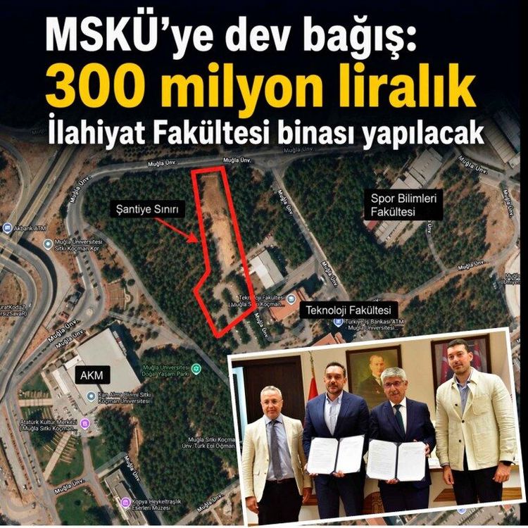 MSKÜ'ye dev bağış: 300 milyon liralık İlahiyat Fakültesi binası yapılacak