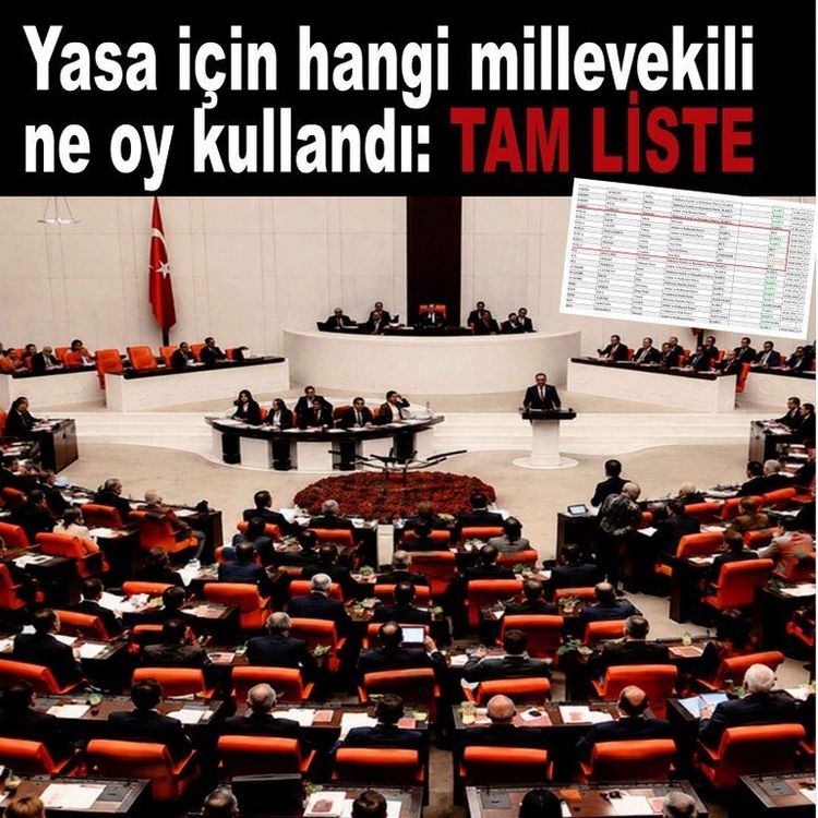 Yasa için hangi millevekili ne oy kullandı: Tam liste