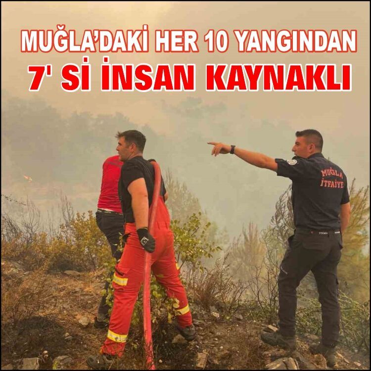 Muğla’daki her 10 yangından 7’si insan kaynaklı