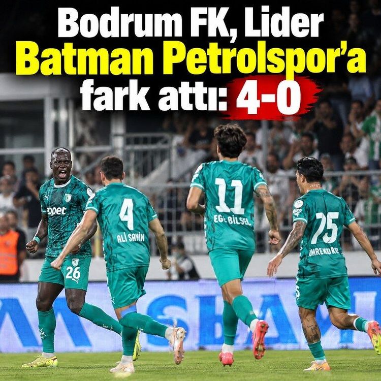 Bodrum FK, lider Batman Petrolspor’a fark attı: 4-0