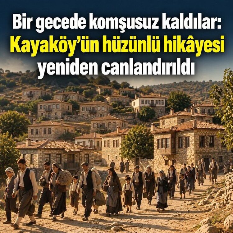 Kayaköy’ün hüzünlü hikayesi yapay zekayla yeniden canlandırıldı