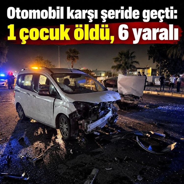 Otomobil karşı şeride geçti: 1 çocuk öldü, 6 yaralı