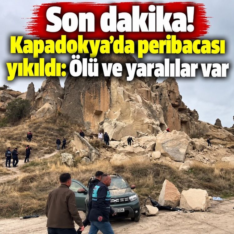 Son dakika! Kapadokya'da peribacası yıkıldı: Ölü ve yaralılar var!