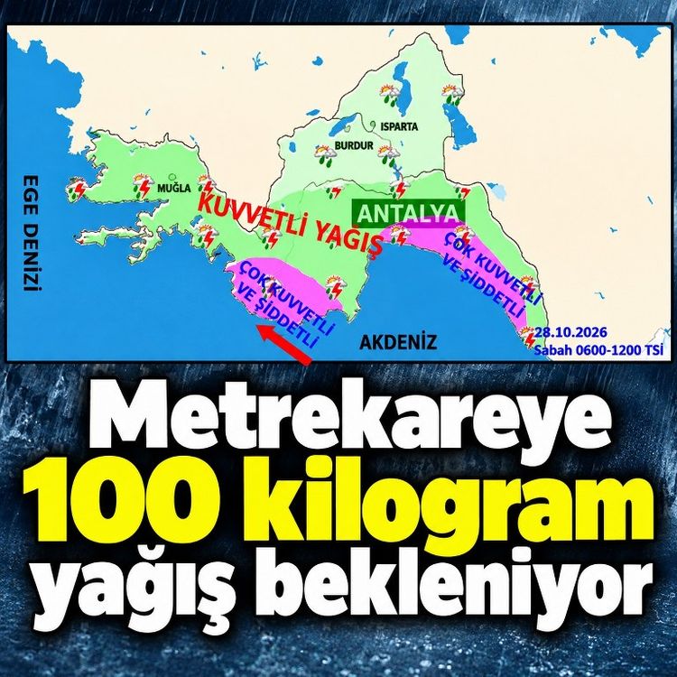 Meteoroloji'den Muğla'ya şiddetli yağış uyarısı! Metrekareye 100 kilogram yağış bekleniyor