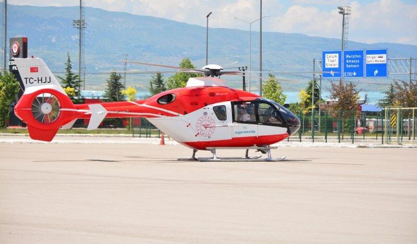 Ambulans helikopterle Ankara'ya sevk edildi