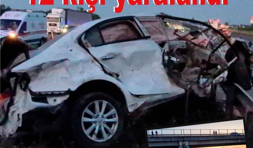 TEM'de ve Bursa’da kaza: 12 yaralı