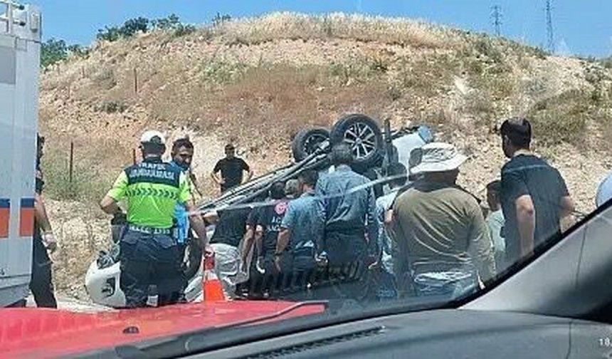 Otomobil takla attı 1 yaralı