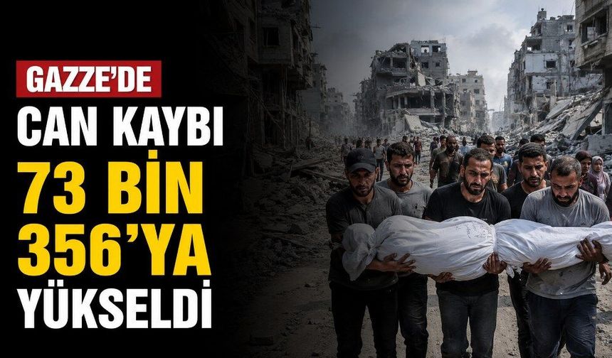 Gazze'de can kaybı 73 bin 356’ya yükseldi