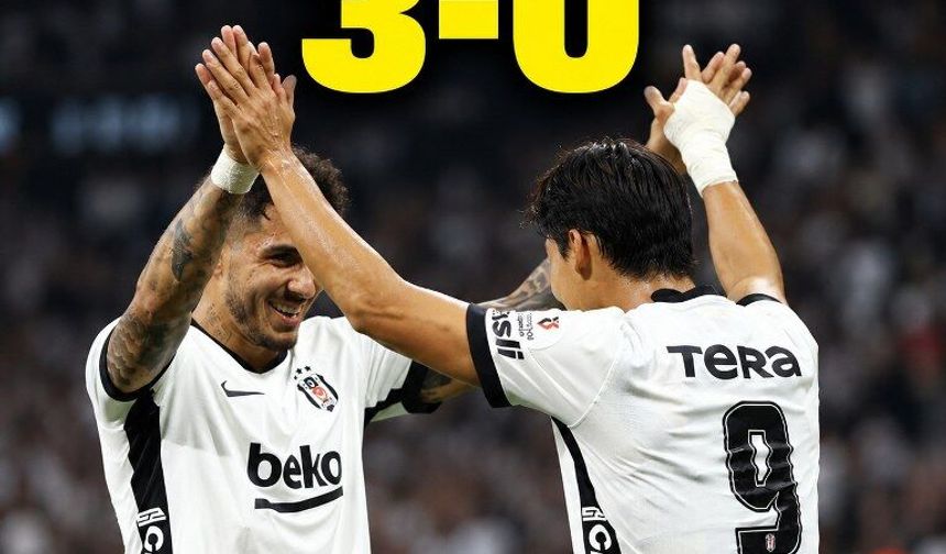 Beşiktaş’tan net galibiyet: Erzurumspor’u 3 golle geçti