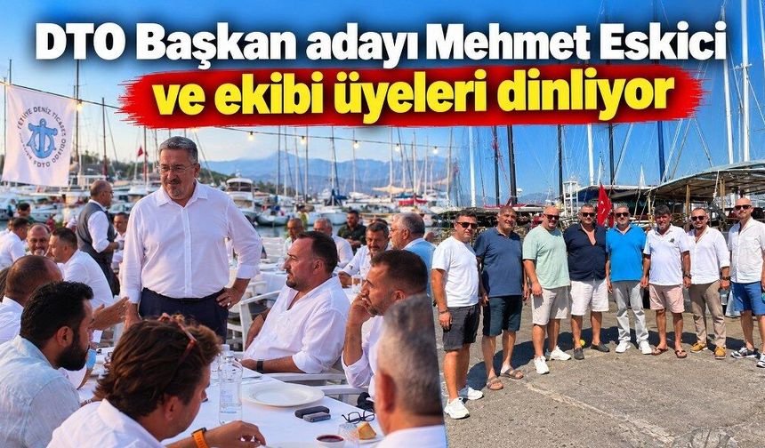 DTO Başkan adayı Mehmet Eskici ve ekibi üyeleri dinliyor