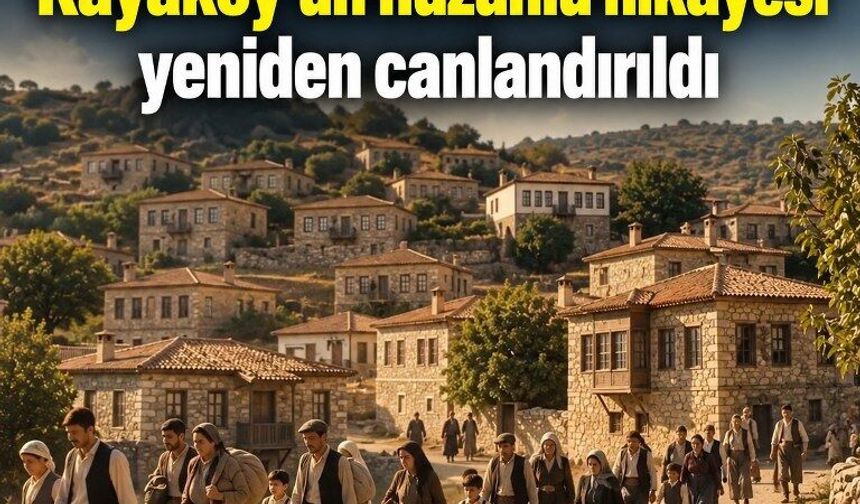 Kayaköy’ün hüzünlü hikayesi yapay zekayla yeniden canlandırıldı